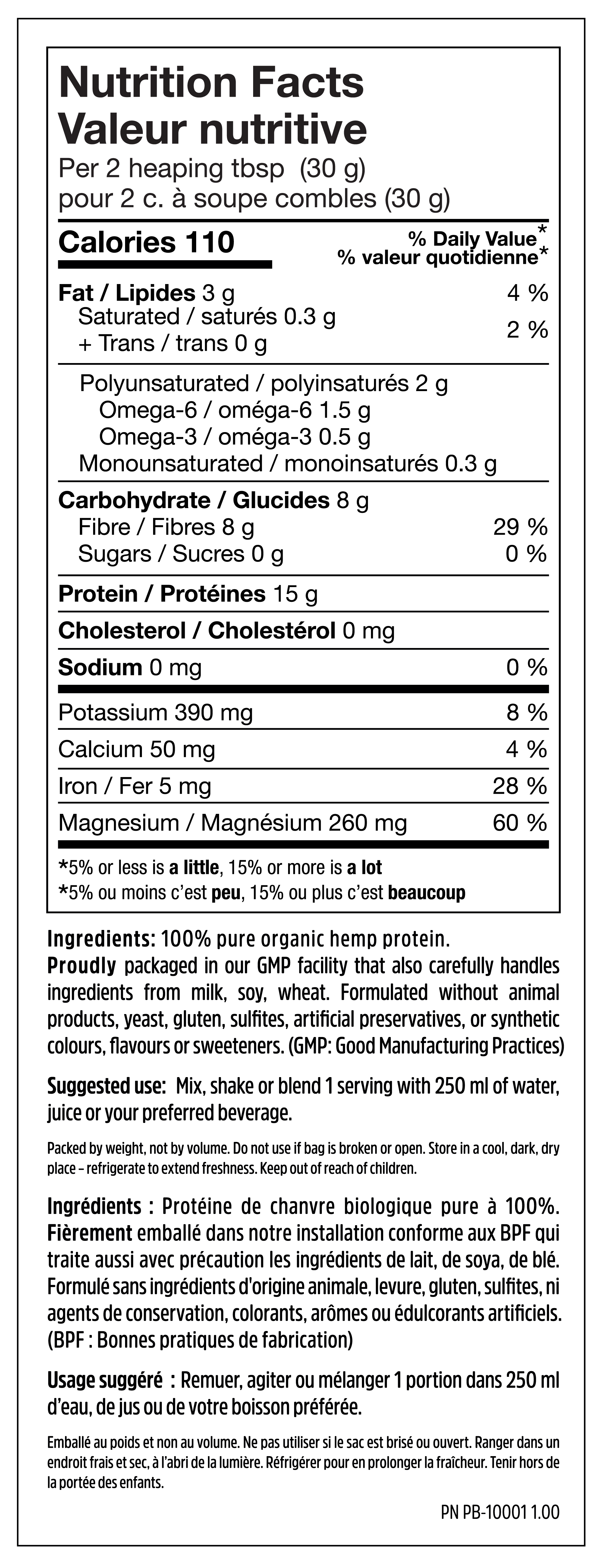 Organic Raw Hemp Prótein (North Coast Naturals)