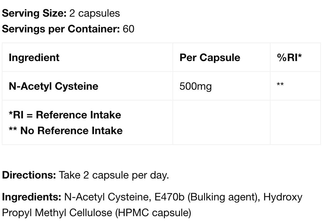 NAC / N-Acetyl - L - Cysteine (Strom)