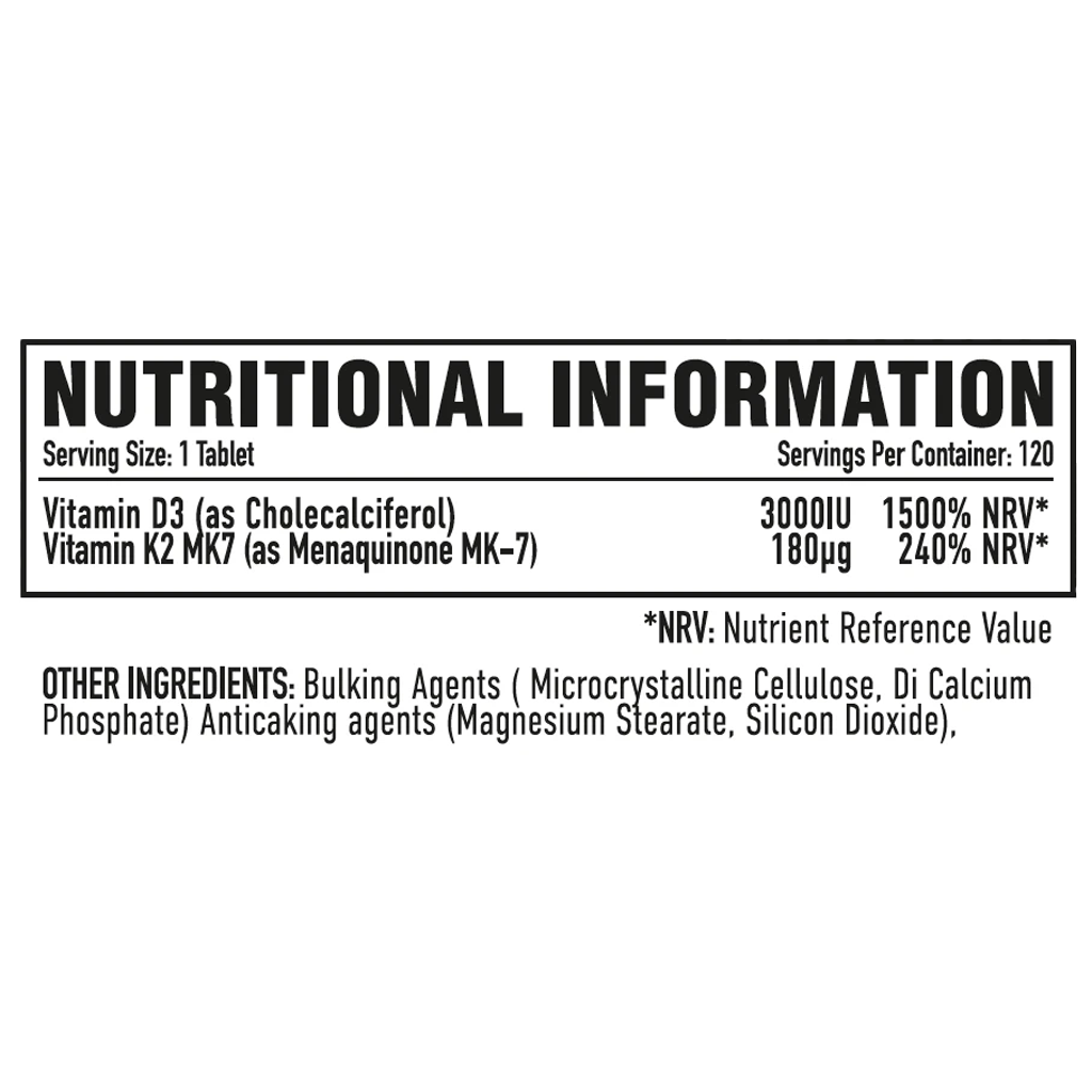 Vitamin D3+K2 (3000iu)